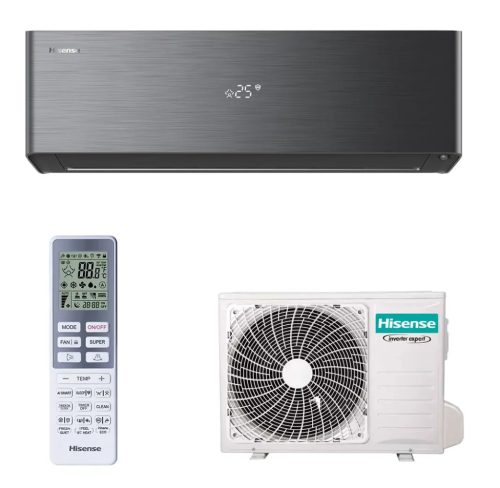 HISENSE ENERGY PRO X (QH35XV3BG/I QG35XV0EW/O) FEKETE KLÍMA MONO OLDALFALI SZETT 3,5KW