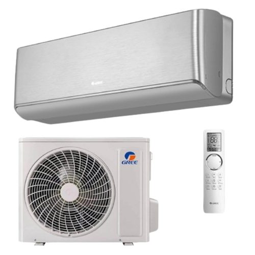 GREE AIRY (GWH09AVCXB-K6DNA1B/I / GWH09AVCXB-K6DNA1B/O) KLÍMA MONO OLDALFALI SZETT INOX 2,7KW